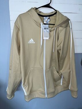 NWT Women’s Sand Full-Zip Hoodie with White Trim